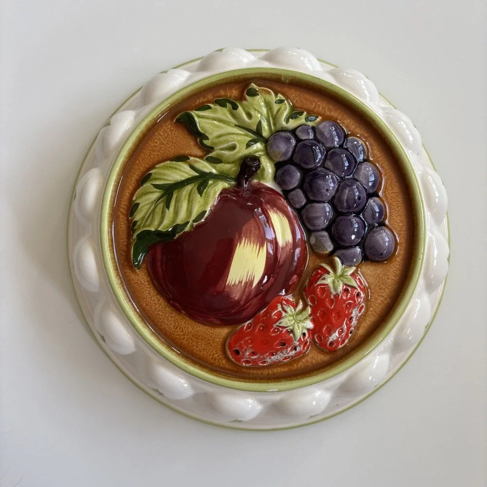 Vtg Gailstyn-Sutton Towle Ceramic Jello Mold Fruit Cottage Core Granny Japan